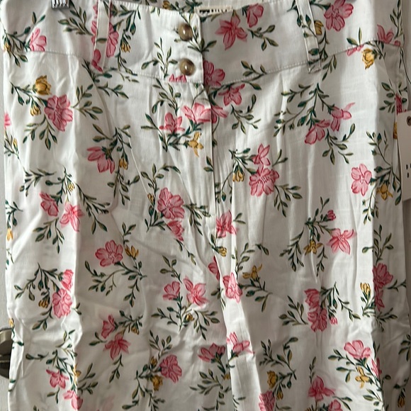BILLABONG BACK AT IT FLORAL LINEN PANTS: WHITE: NWT: SZ 31 - Picture 2 of 7